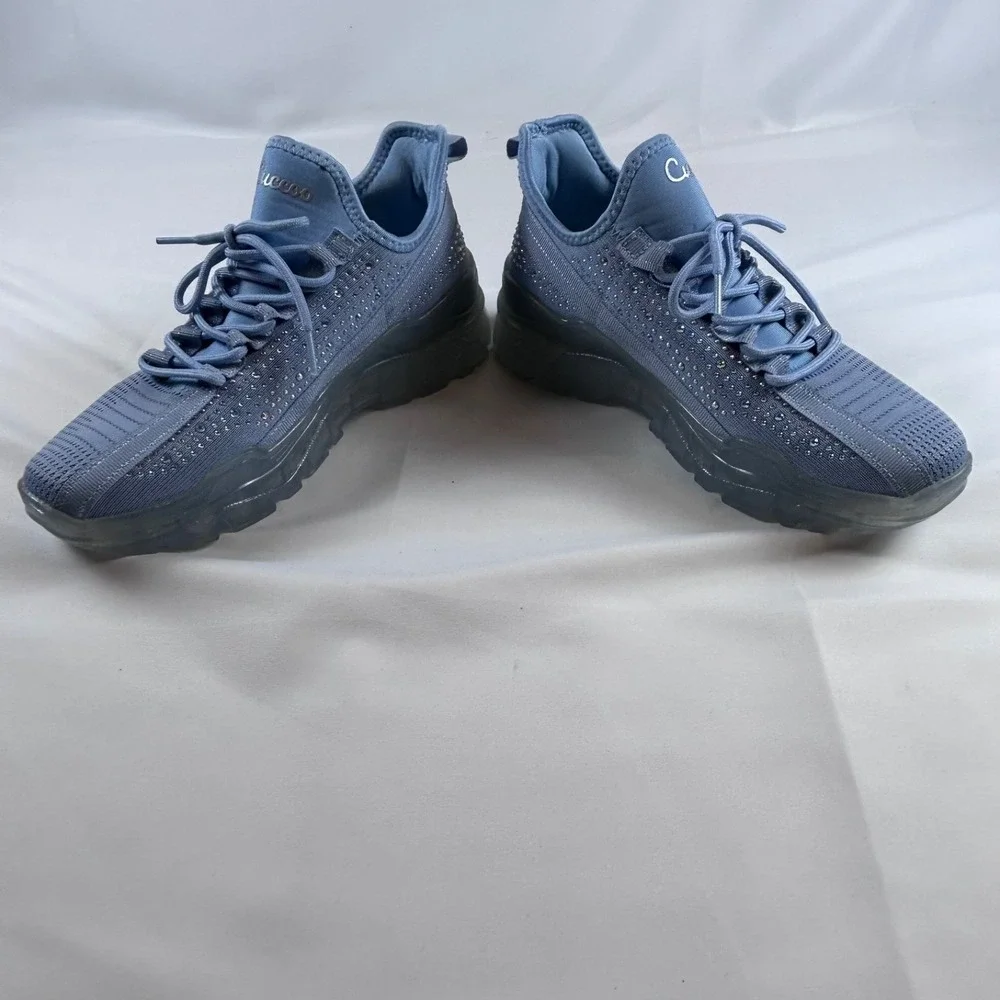 Cuccoo Women's Running‎ Slip In NEW Sz. 10 Light Blue Rhinestone